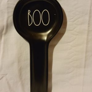Rae Dunn black BOO spoon rest